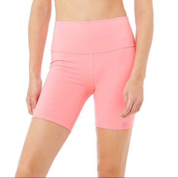 ALO Yoga Pants - alo yoga biker shorts in macaron pink